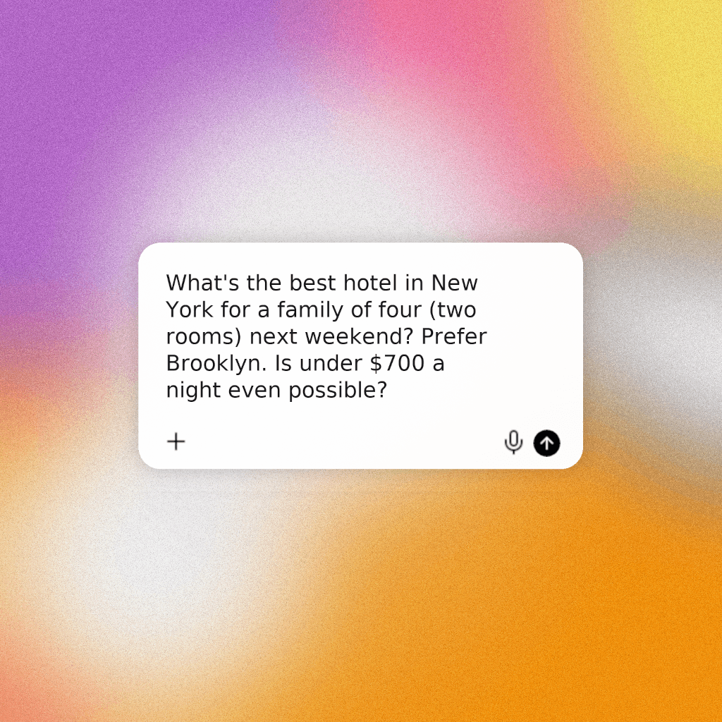 AI assistant asking about hotel recommendations